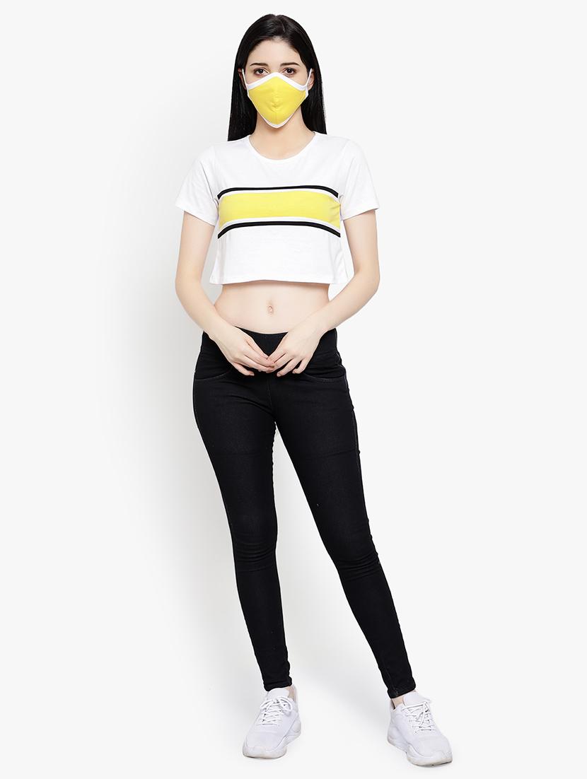women's crop round neck t-shirt - 17596214 - Zoom Image - 4