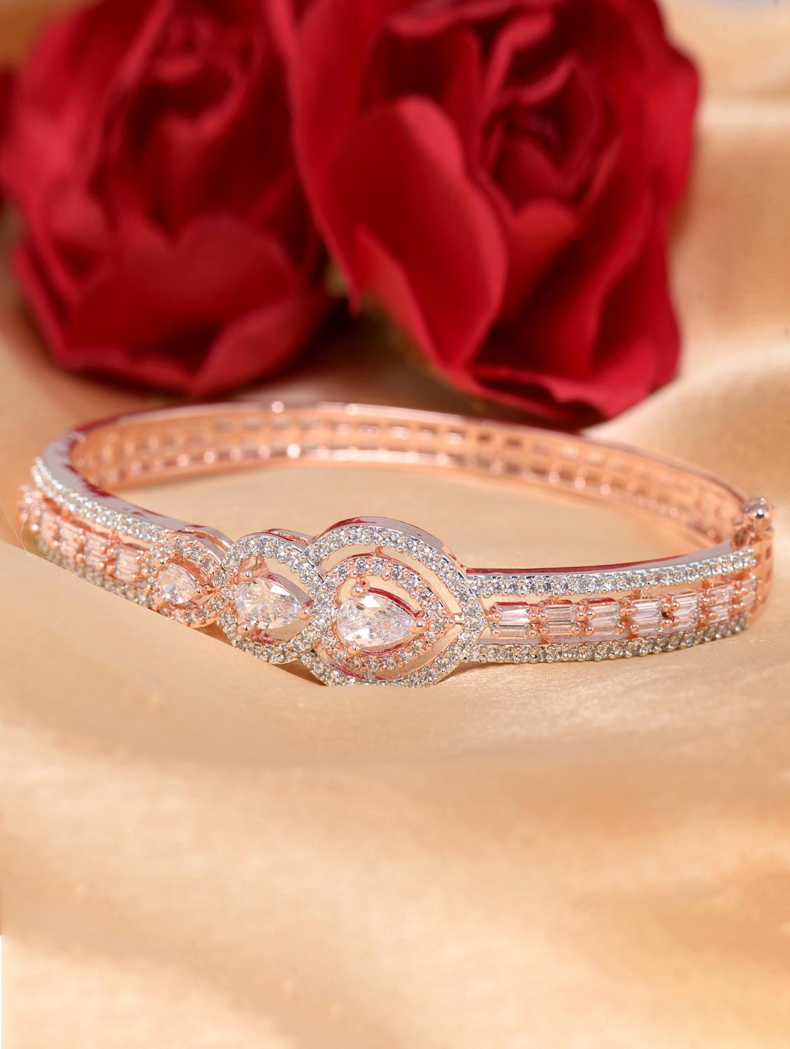 white brass bangle bracelet - 17602162 - Zoom Image - 0