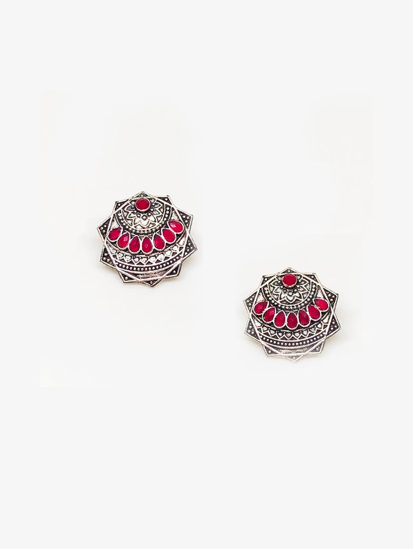 pink copper studs earring - 17603300 - Zoom Image - 0
