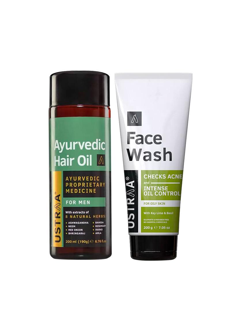 ustraa ayurvedic hair oil and face wash oily skin 200g - 17612807 - Zoom Image - 0