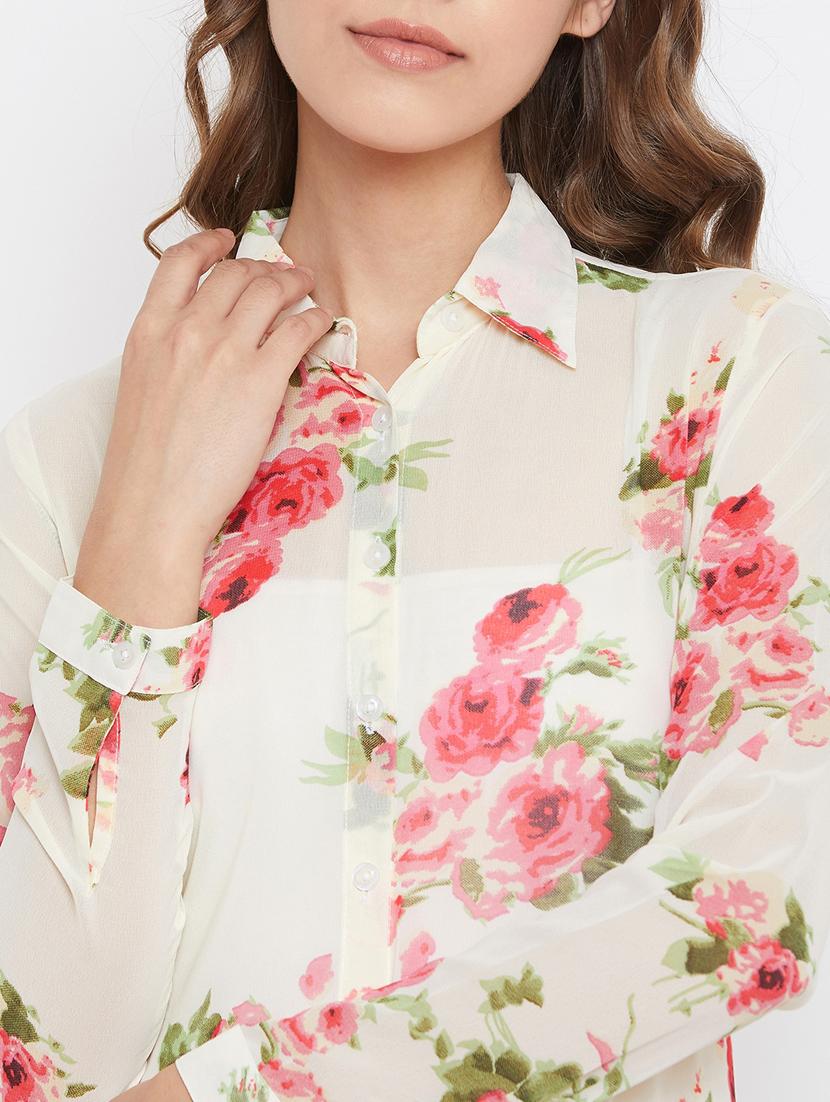 long sleeves floral shirt - 17615828 - Standard Image - 3