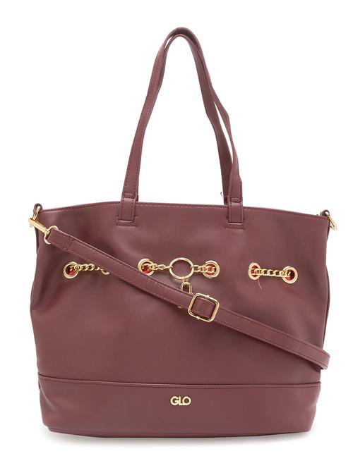 red leatherette (pu) handbag - 17633749 - Very Small Image - 1