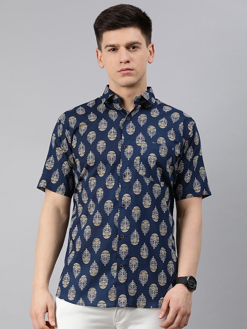 mens printed casual shirt