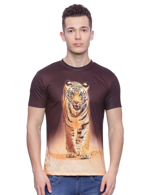 crew neck front print t-shirt - 17636860 - Very Small Image - 1