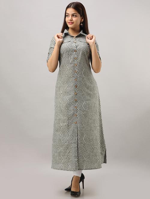 women's front slit kurta - 17649500 - Standard Image - 0