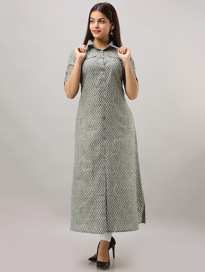 women's front slit kurta - 17649500 -  Standard Image - 0