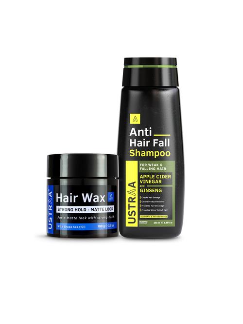 ustraa hair wax matte look - 100g & anti hair fall shampoo - 250ml - 17654954 - Standard Image - 0
