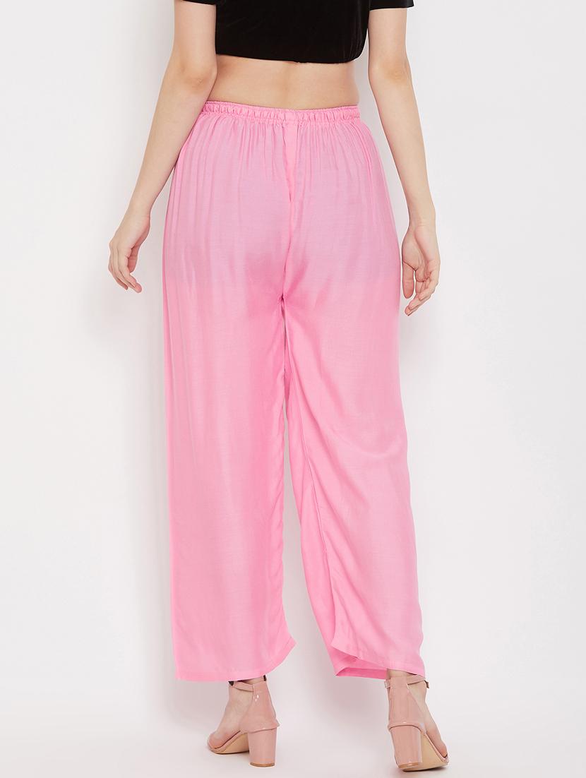 pink rayon palazzos - 17656933 - Standard Image - 2