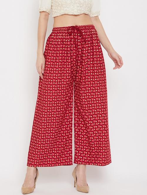 red rayon palazzos - 17656937 - Very Small Image - 1