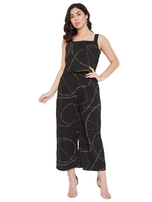square neck printed full leg jumpsuit - 17661210 - Very Small Image - 1