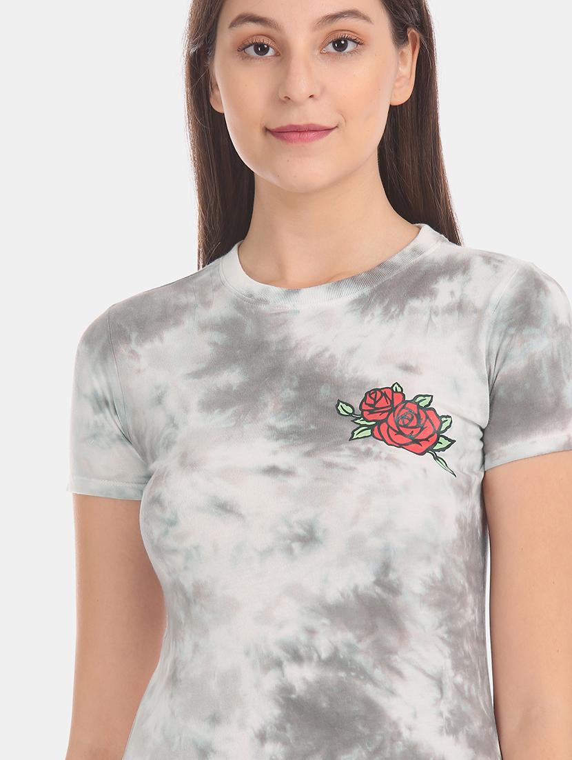 women's all over print crew neck t-shirt - 17665368 - Zoom Image - 3