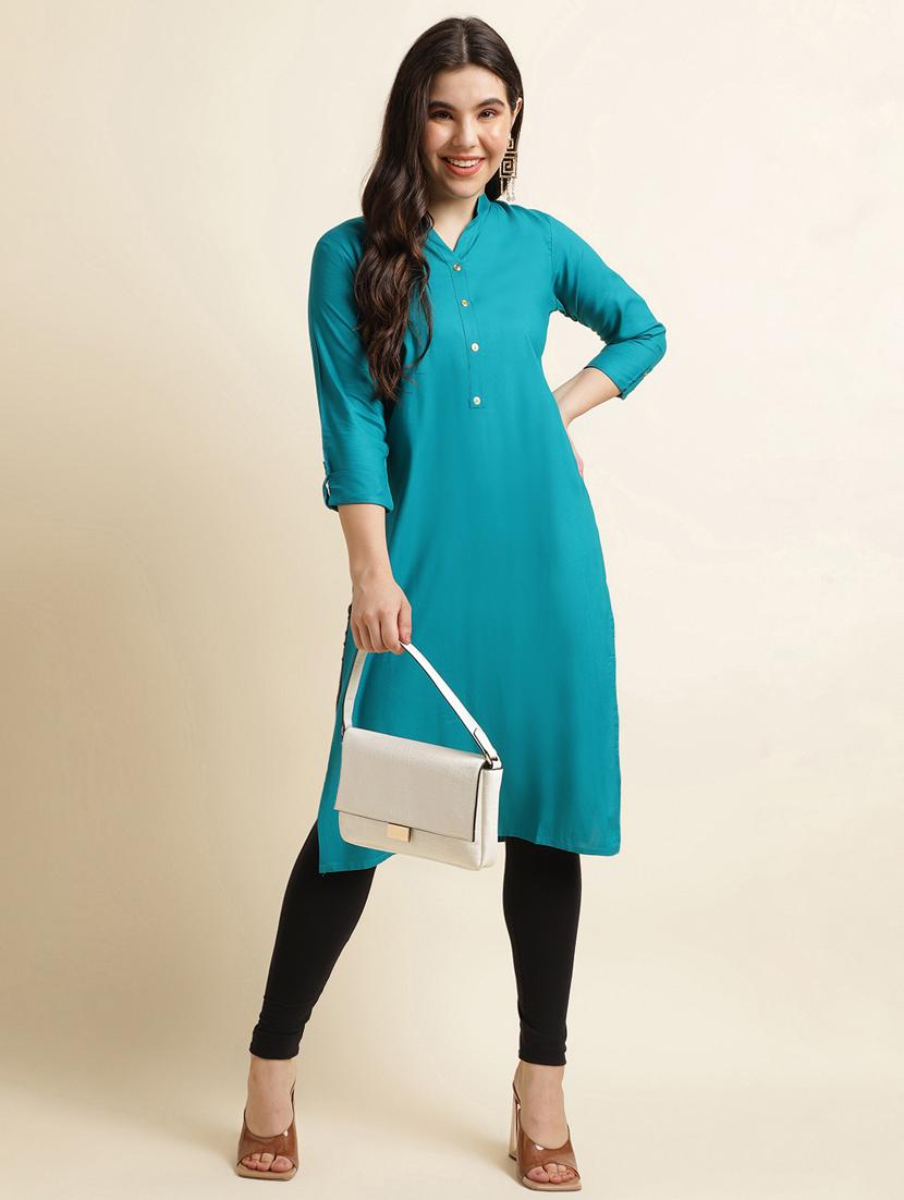 women's straight kurta - 17665698 - Standard Image - 2