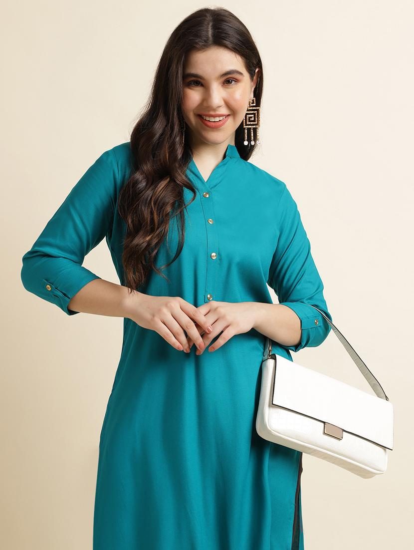 women's straight kurta - 17665698 - Standard Image - 5