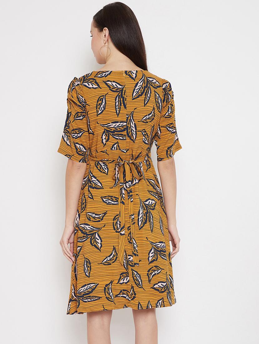 women's leaf print dress - 17669196 - Zoom Image - 2