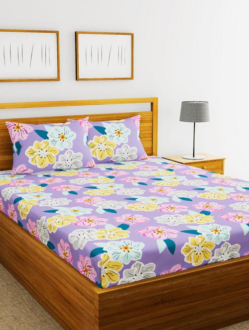 austin 110gsm micro-peached double bedsheet with 2 pillow cover - deep colors & soft-finish fabric -3pc set- - 17677116 - Very Small Image - 1