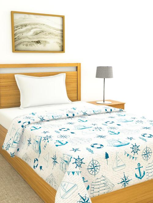bianca 100% cotton all-weather ac single comforter [150gsm micro-silk filling & 144tc cotton fabric] with health layer -1pc set- - 17677201 - Very Small Image - 1