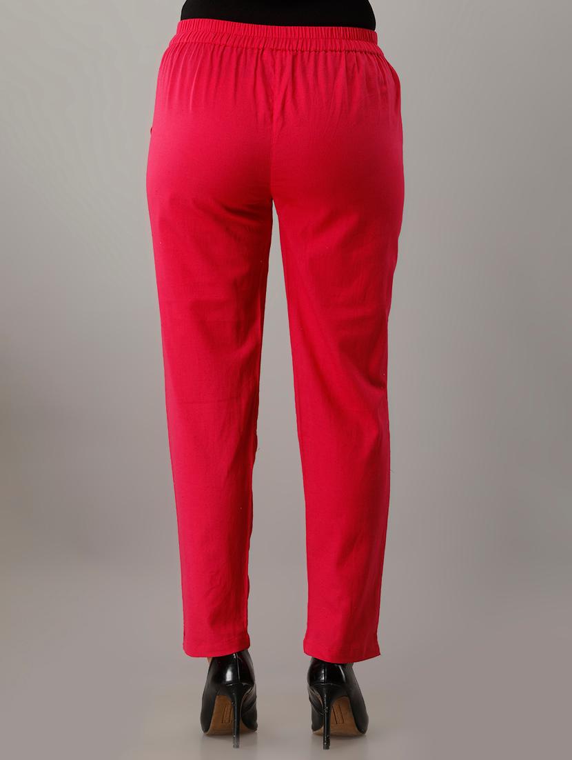 women solid pleated cigarette pants - 17714818 - Standard Image - 2