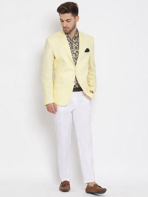 yellow striped single breasted suit - 17718905 - Very Small Image - 1