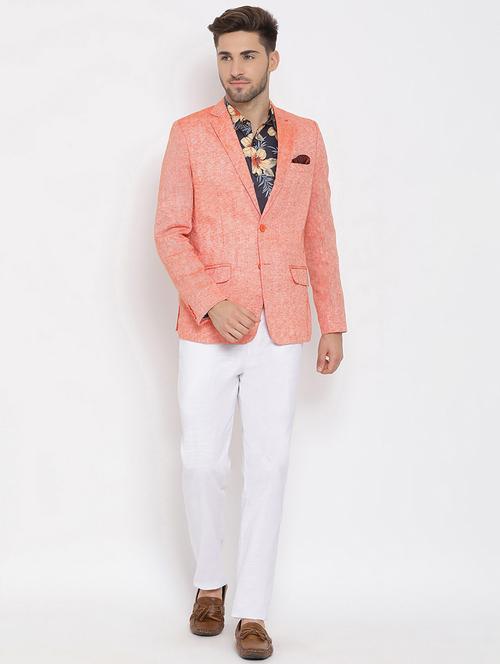 orange solid single breasted suit - 17718939 - Very Small Image - 1