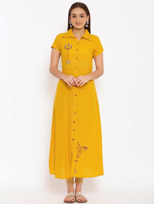 women's front slit kurta - 17727341 - Standard Image - 0