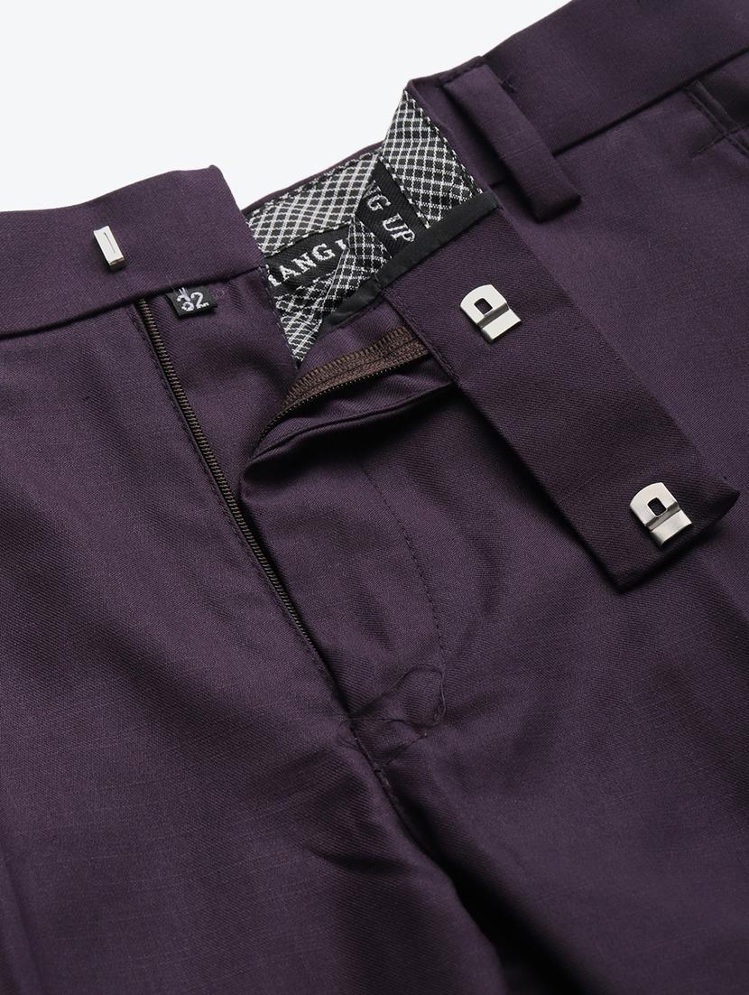 black solid flat front formal trouser - 17733811 - Standard Image - 5