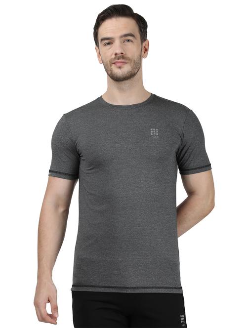 grey solid sports t-shirt - 17735235 - Very Small Image - 1