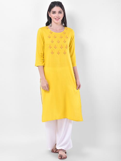 women's straight kurta - 17740969 - Standard Image - 0