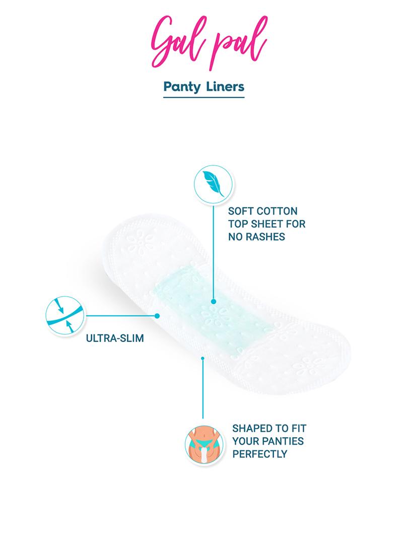 clovia gal pal panty liners- 25 panty liner - 17744046 - Standard Image - 3