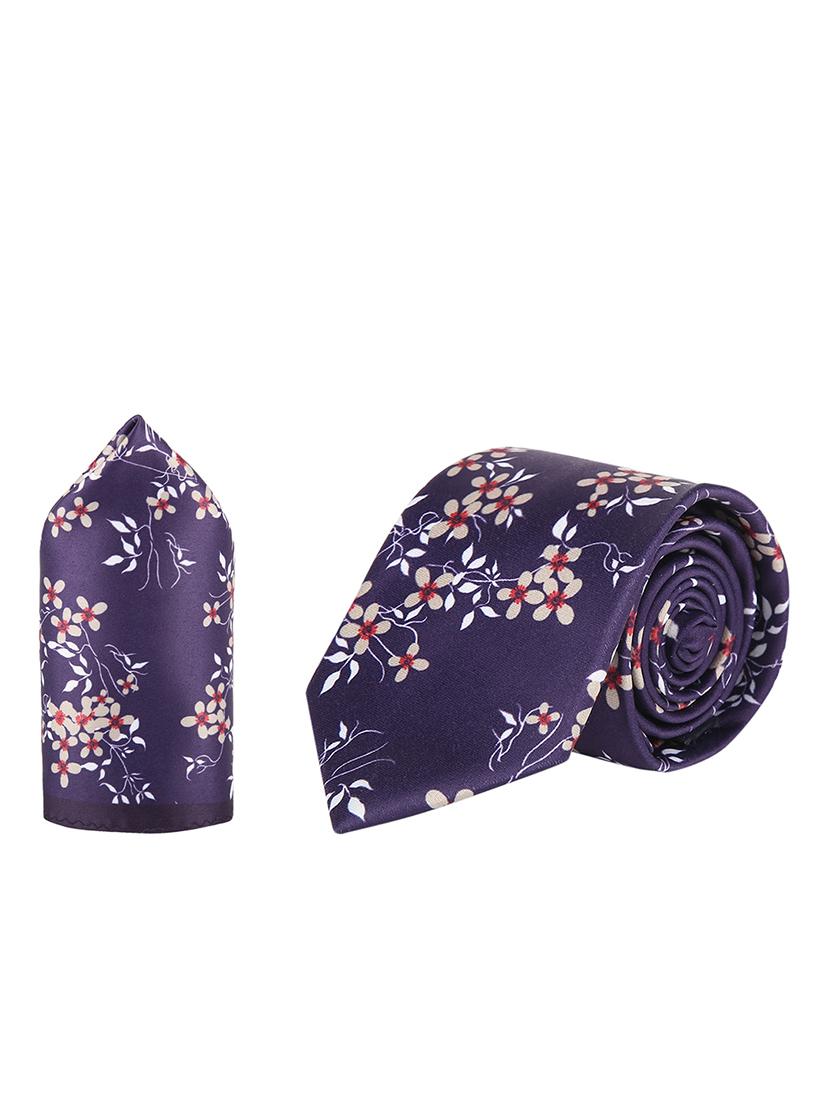 purple printed micro fibre gift combo - 17762355 - Zoom Image - 0