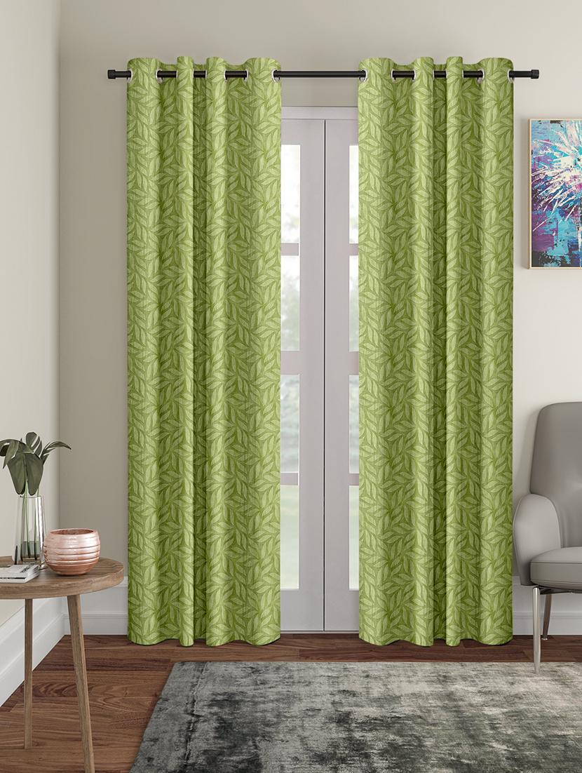 cortina heavy polyester long emboss eyelet window curtains (door 4 x 5 feet, pack of 2 - 17763069 -  Zoom Image - 0