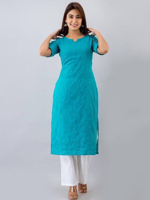 women's straight kurta - 17763901 - Standard Image - 0