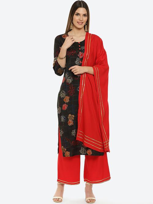 women floral printed palazzo set with dupatta - 17779514 - Standard Image - 0