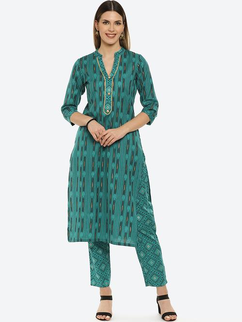 printed kurta pant set - 17779519 -  Standard Image - 0