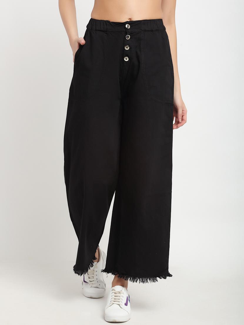 mid rise  denim palazzo - 17785550 -  Zoom Image - 0