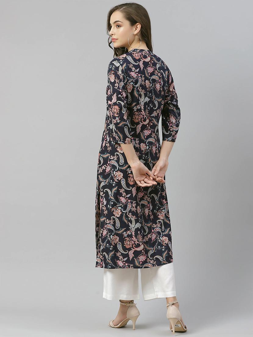 women's straight kurta - 17814907 - Standard Image - 2