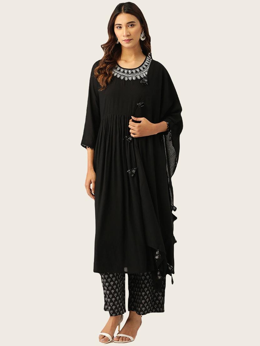 printed kurta palazzo set - 17827299 - Zoom Image - 0