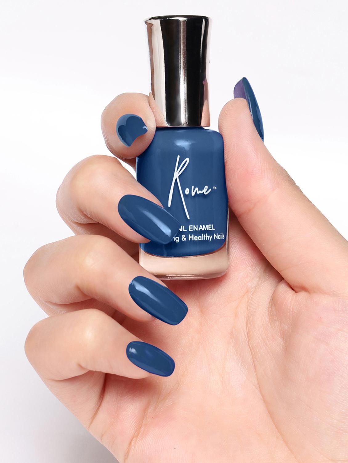 set of 3 strong & healthy nail enamel (prussian blue, moss green & dusty pink) - 17832200 - Standard Image - 2