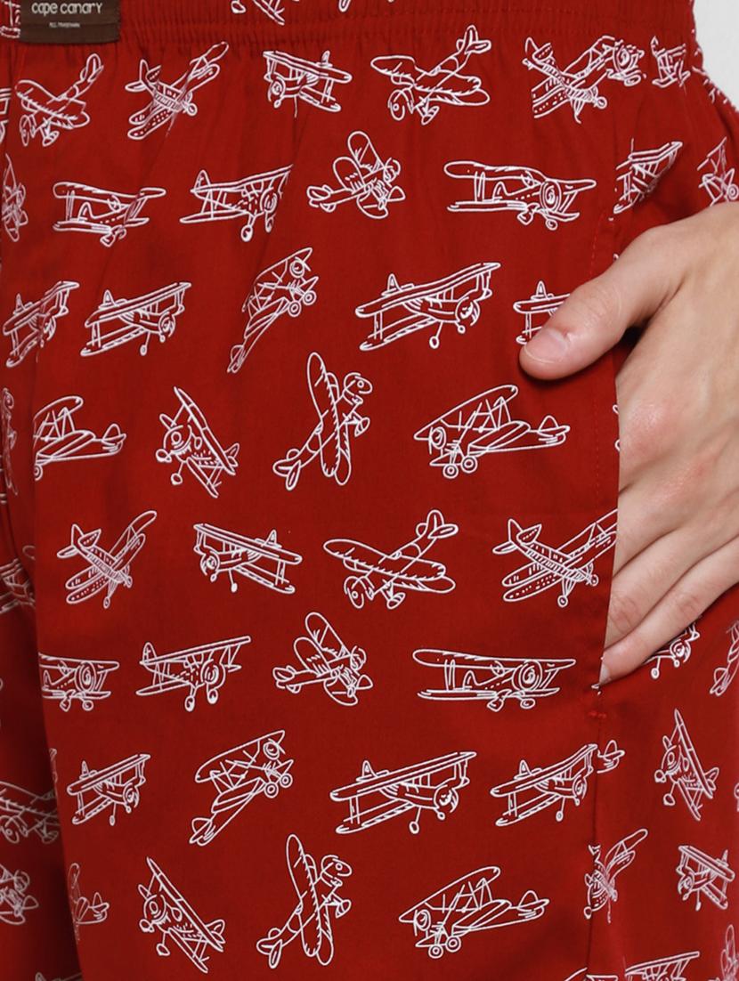 red printed boxer - 17836975 - Standard Image - 4