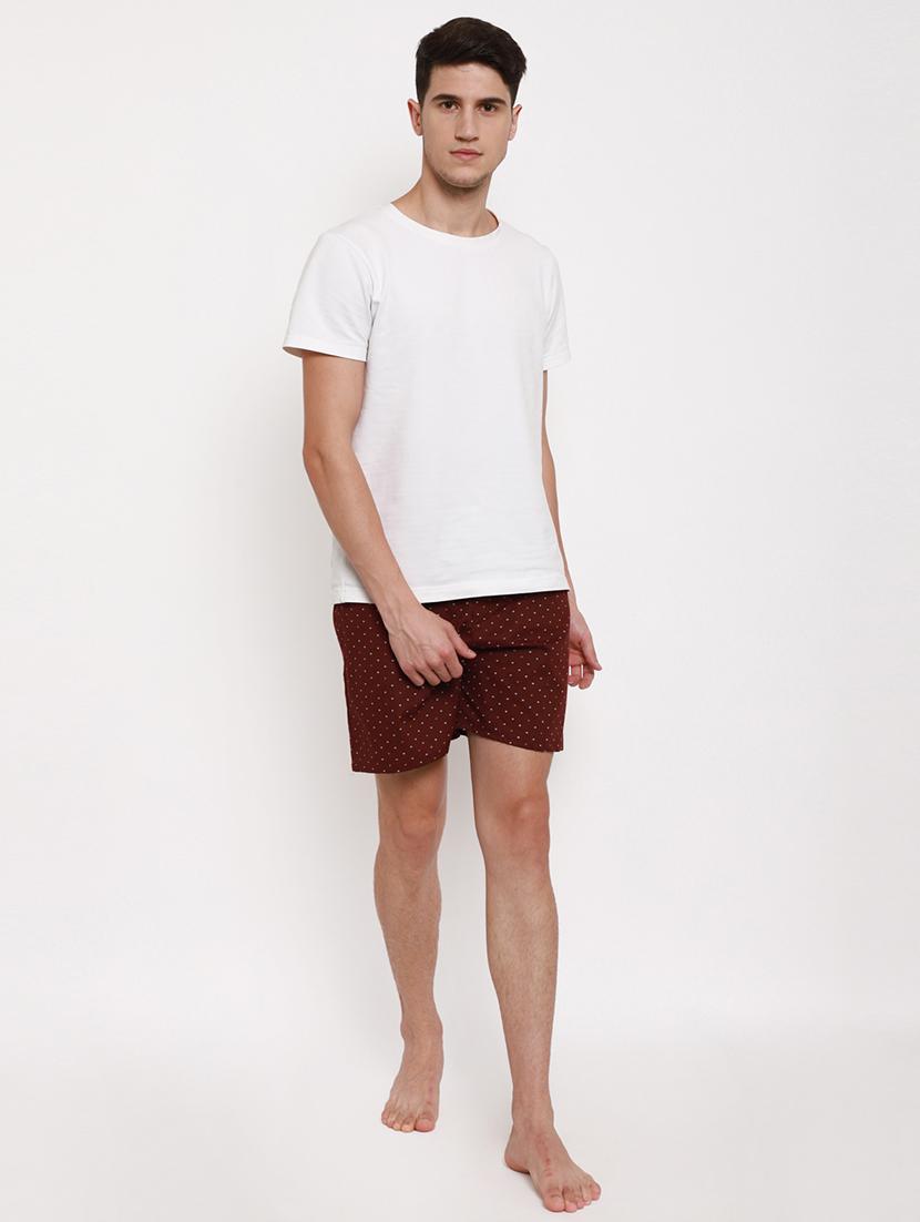maroon printed boxer - 17836977 - Standard Image - 3