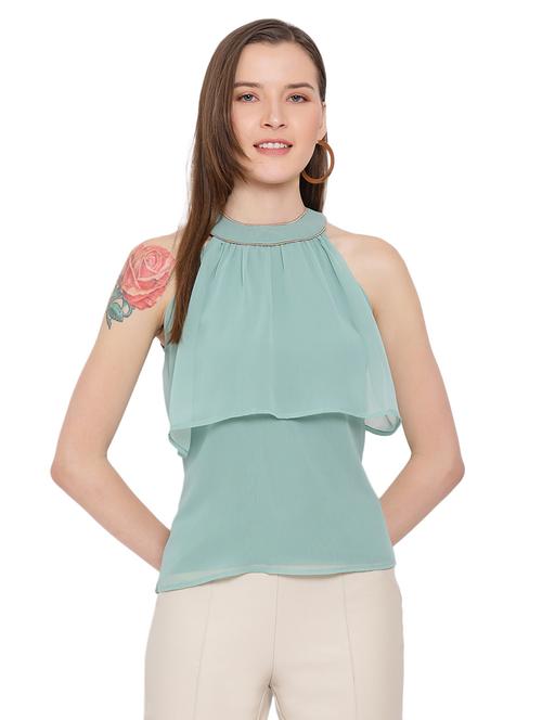 women's layered round neck top - 17843785 -  Standard Image - 0