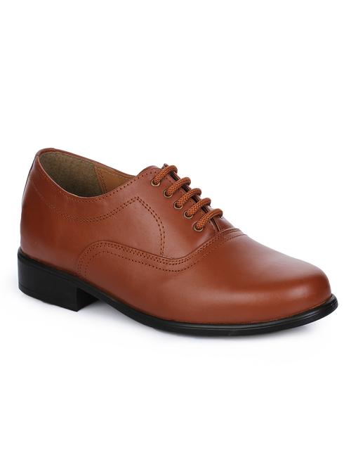 brown leather lace up shoes - 17849339 - Standard Image - 0