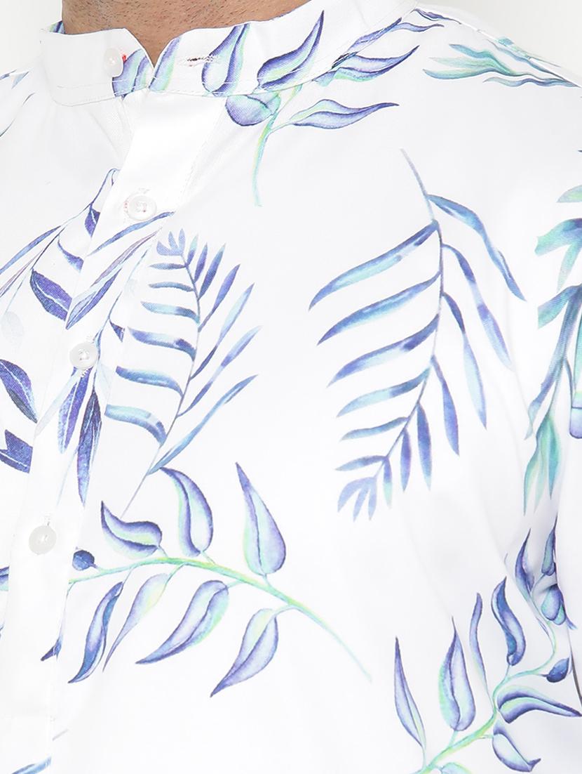 white printed kurta pyjama set - 17855859 - Standard Image - 5