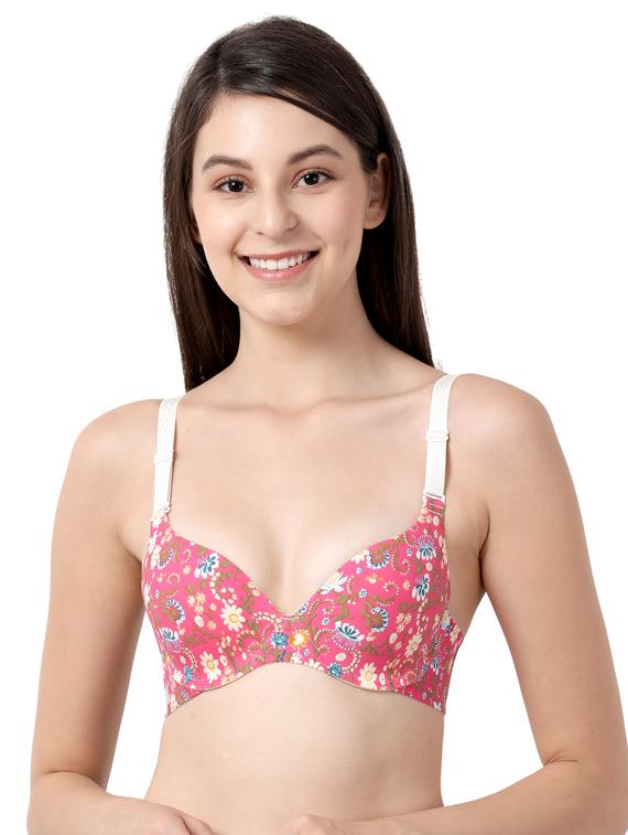 pink printed t-shirt bra - 17860902 - Zoom Image - 0