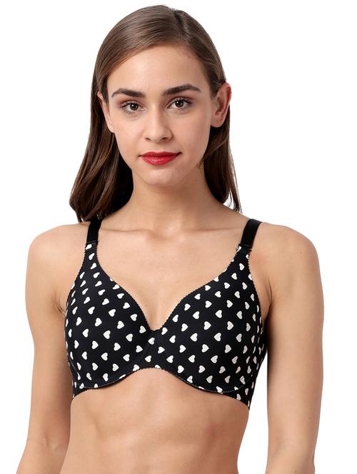 black printed t-shirt bra - 17860904 - Standard Image - 0