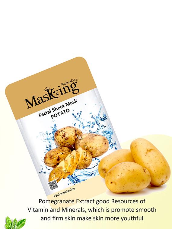 masking beauty facial sheet mask for skin lightening, nourishing, glowing & moisturizing for women & men combo of 5 - 17869527 - Standard Image - 4