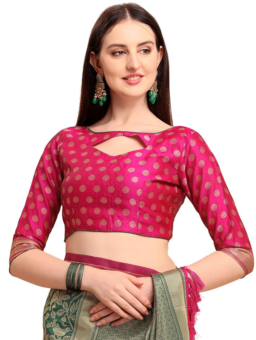 women's self design green colored saree - 17883811 - Zoom Image - 3