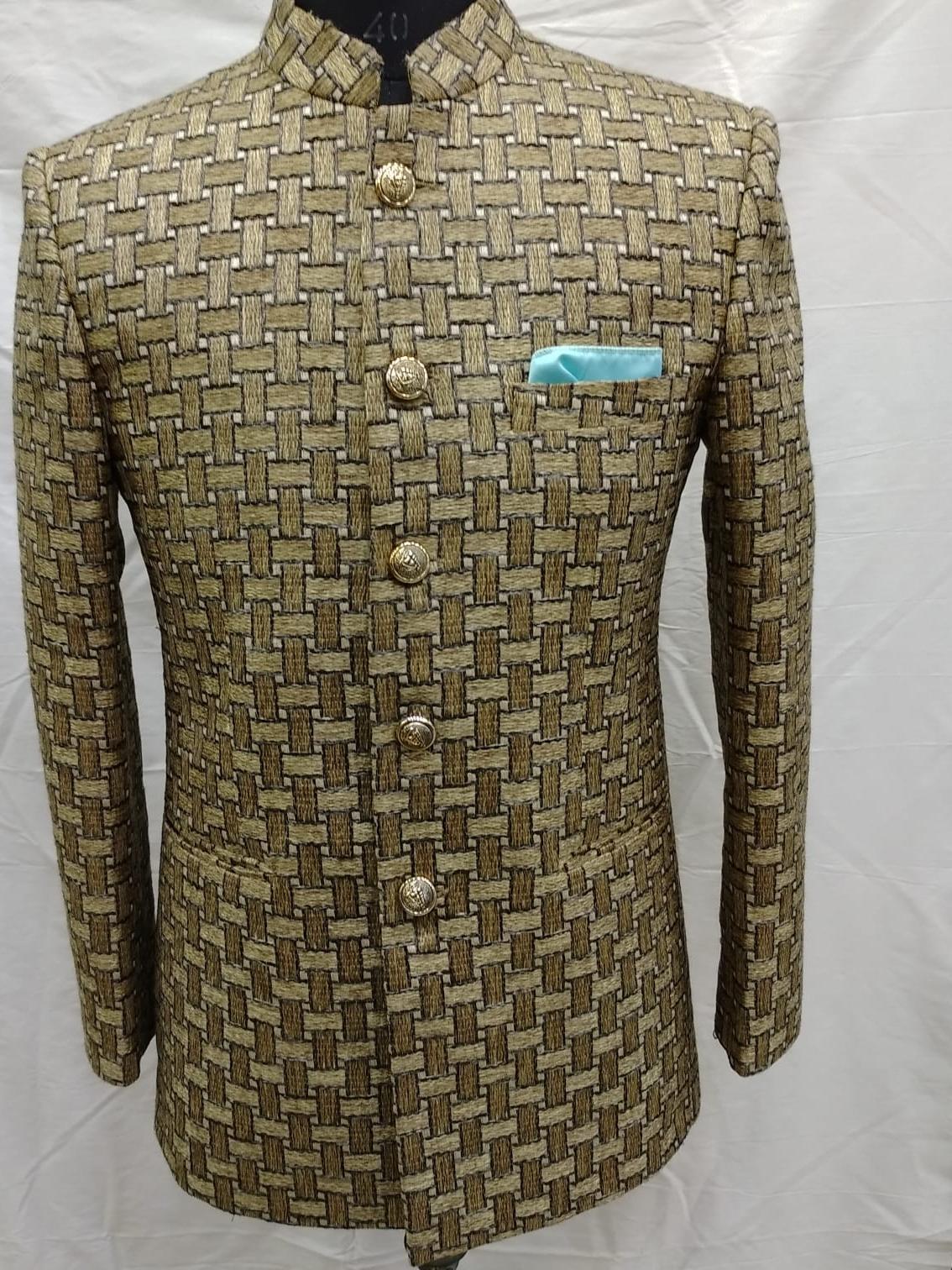 Buy online Silk Jacquard Coat Band Gala from Blazers for Men by 