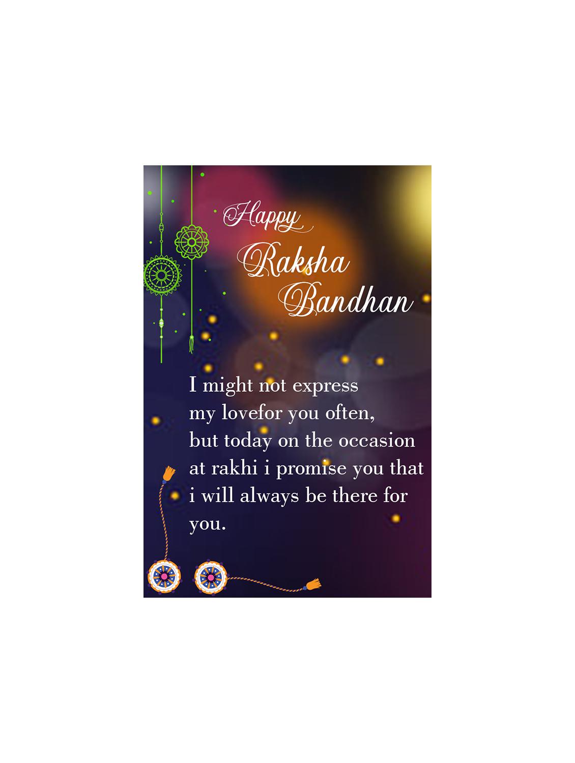 pack of 2 rakhi set with roli chawal and greeting card - 17910273 - Zoom Image - 4