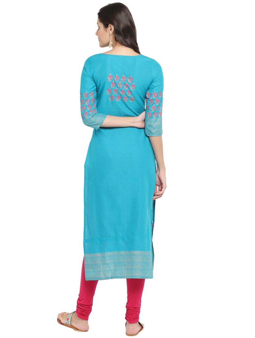 women's straight kurta - 17926049 - Zoom Image - 2