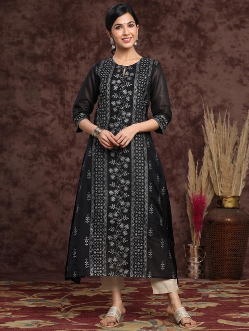 printed a-line kurta - 17948118 - Very Small Image - 1